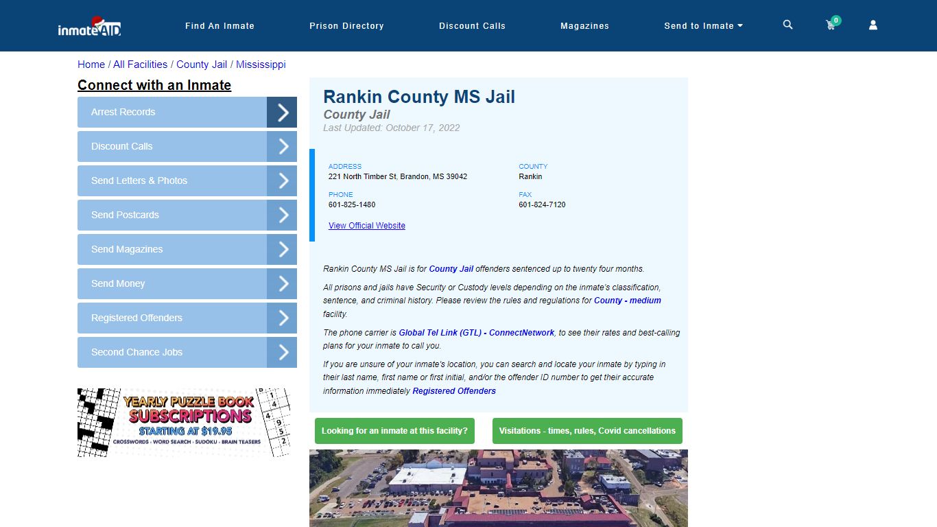 Rankin County MS Jail - Inmate Locator - Brandon, MS